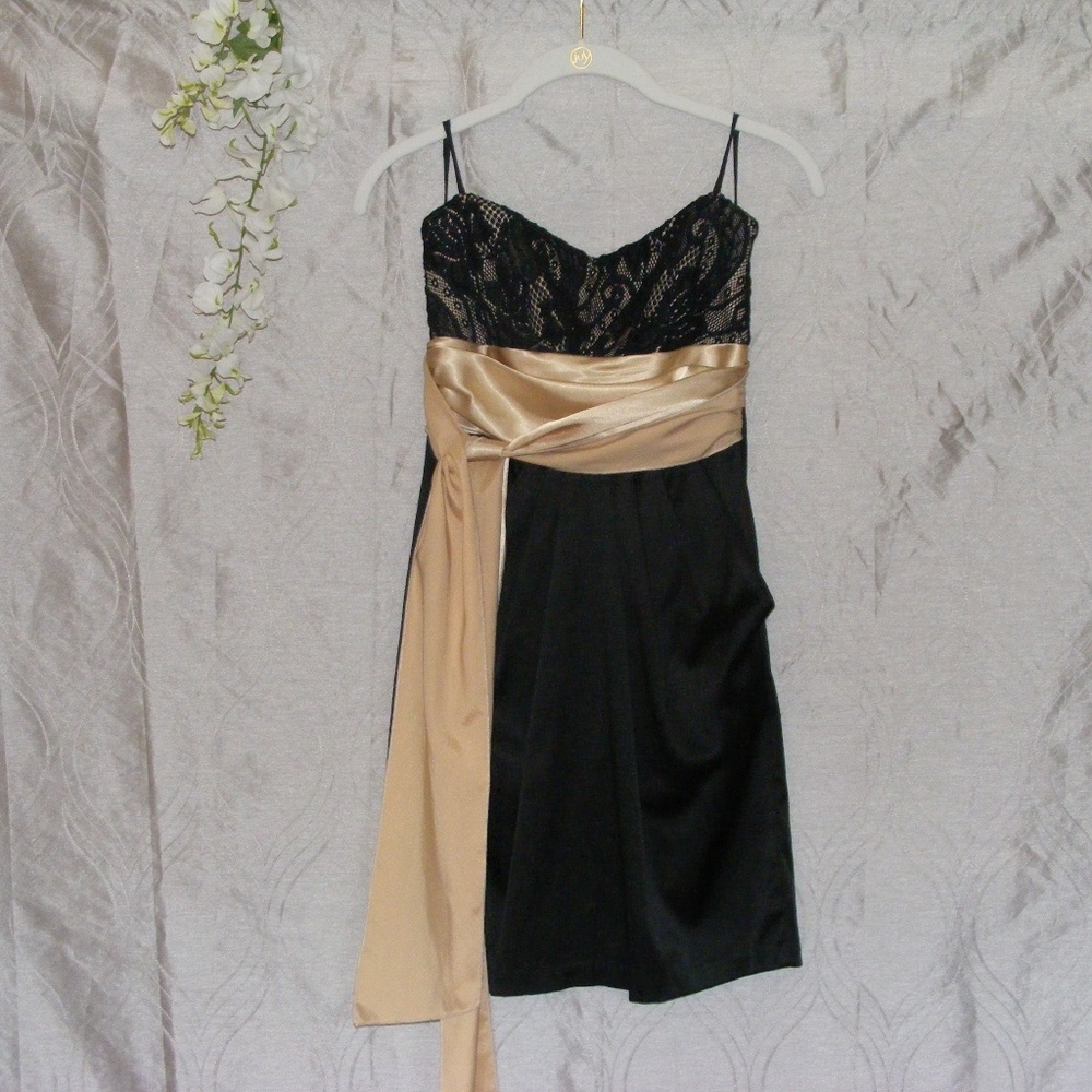 Love Culture Strapless Black Mini Dress Size S EUC